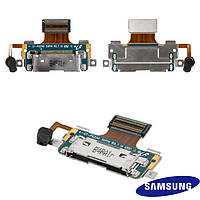 Шлейф для Samsung Tab Plus P6200, P6201, коннектора зарядки, микрофона, с компонентами, оригинал