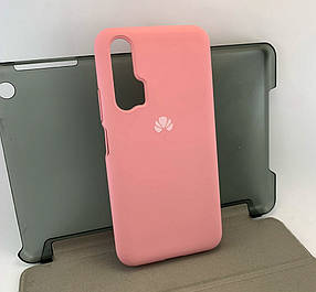 Чехол для Huawei Honor 20 Pro накладка бампер Silicone Cover рожевий
