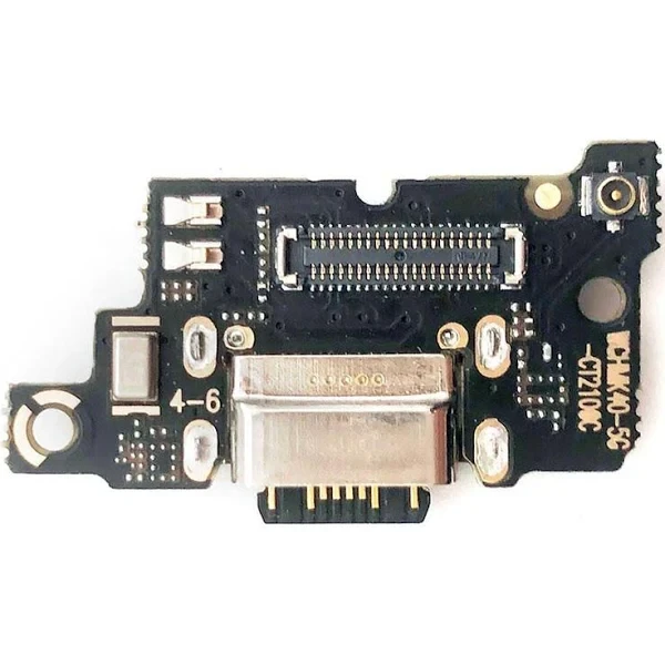 Шлейф (Нижня плата) для Xiaomi Poco F3 з роз'ємом зарядки, мікрофоном та компонентами, фото 1