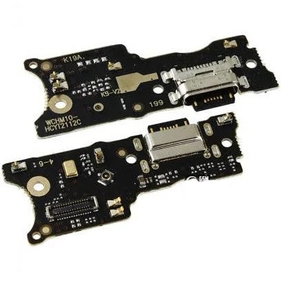 Шлейф (Нижня плата) для Xiaomi Redmi 10 з роз'ємом зарядки, мікрофоном та компонентами, фото 1