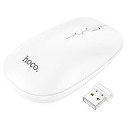 Мишка безпровідна комп'ютерна HOCO GM15 |BT5.0, 2.4G, 800/1200/1600dpi| Білий