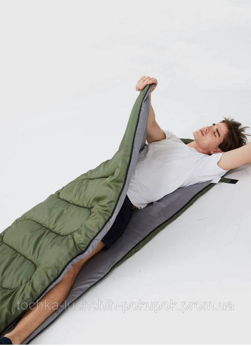 Теплый спальный мешок King Size (210х100см) Хаки спальник одеяло, спальный мешок одеяло туристический (TL) - фото 3 - id-p1641549957