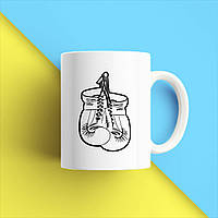 Білий кухоль (чашка) з принтом "ММА: Боксерські рукавички" Push IT