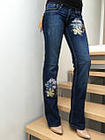 Джинси жіночі кльош від коліна модні середня посадка Bigrey jeans р.28-29, фото 2