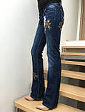 Джинси жіночі кльош від коліна модні середня посадка Bigrey jeans р.28-29, фото 3