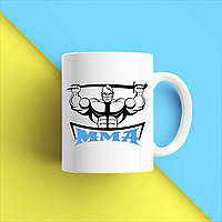 Білий кухоль (чашка) з принтом "Козак ММА" Push IT