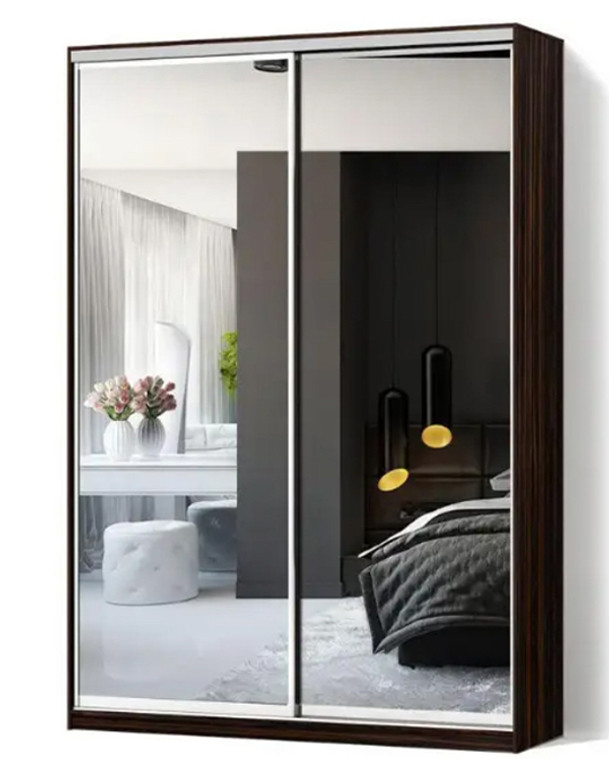 Шафа-купе 1700x450x2400 Фасади Дзеркало+Дзеркало, фото 1