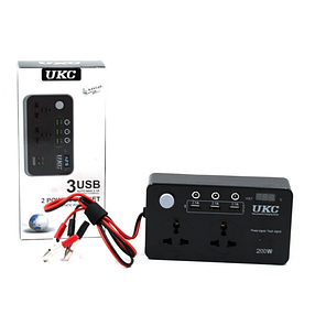 Перетворювач UKC AC/DC 200W 12V LCD/USB, фото 1