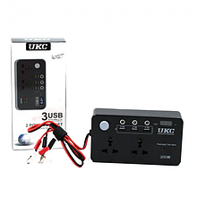 Перетворювач UKC AC/DC 200W 12V LCD/USB