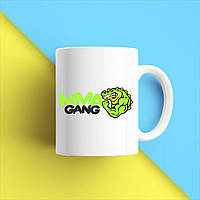 Білий кухоль (чашка) з принтом "MMA Gang Крокодил" Push IT