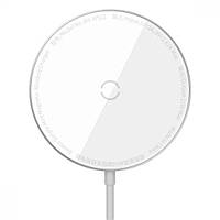 БЗП Baseus Simple Mini Magnetic Wireless Charger For IP12 with Type-C Cable white