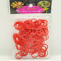 Гумки для плетіння 200 шт червоні