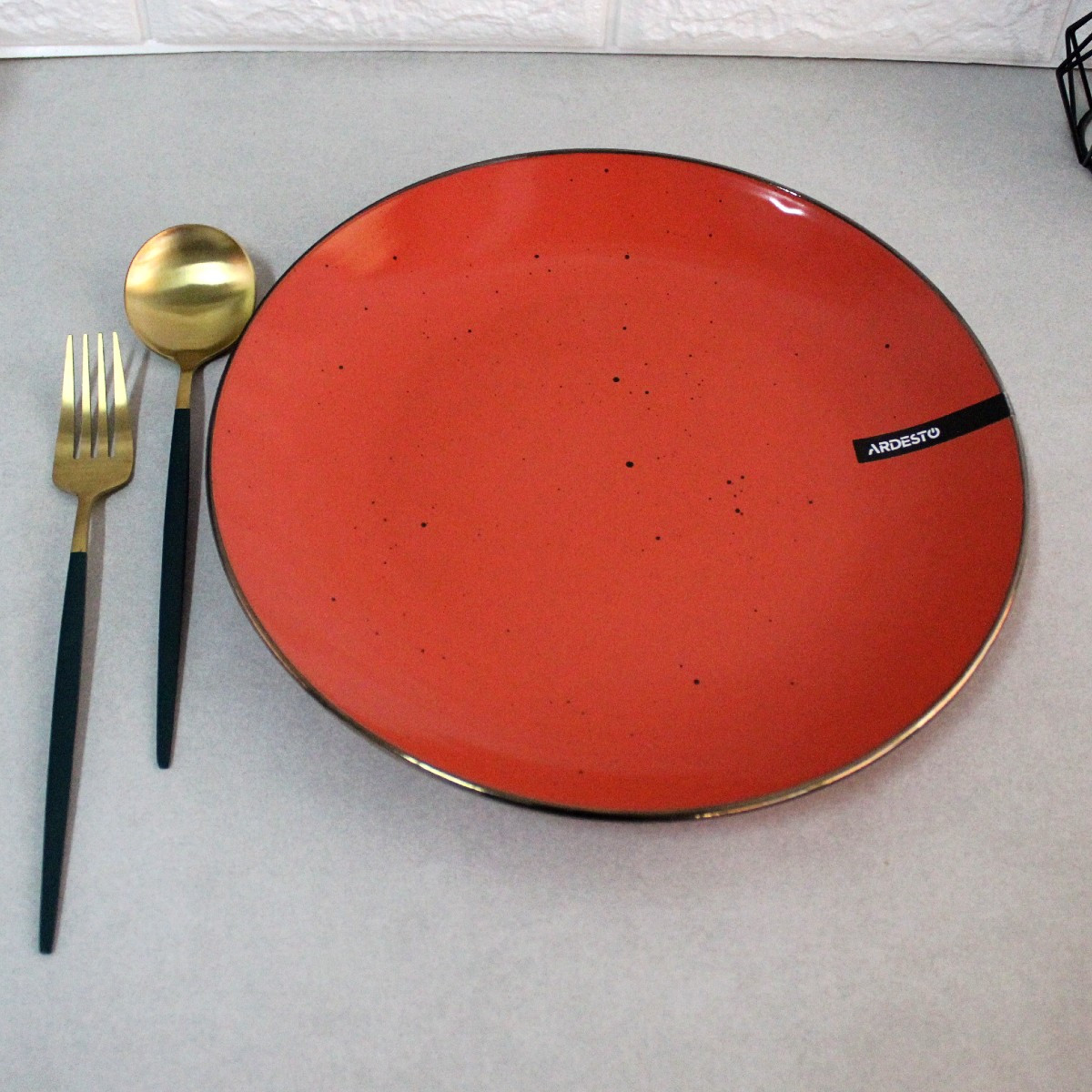 Оранжевая персональная тарелка 19 см Ardesto Bagheria Warm apricot - фото 4 - id-p1508768918