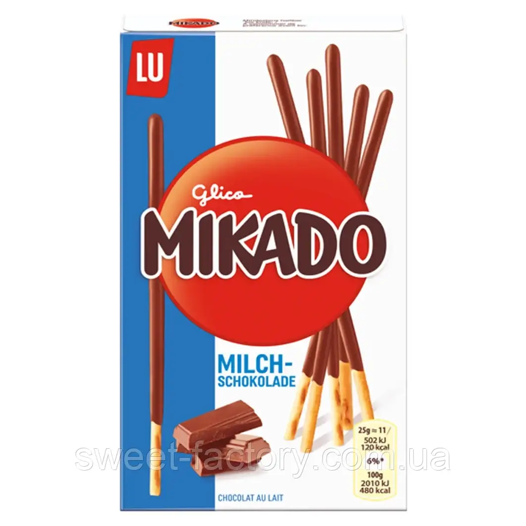 Соломка Glico Lu Mikado Milk Chocolate 75g, фото 1