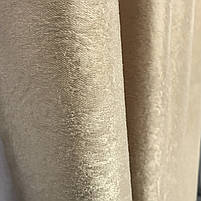 Щільна шторна тканина велюр блекаут софт карамельного кольору, висота 2.8 м на метраж (250-5), фото 2