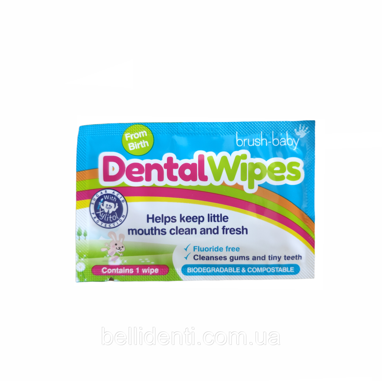 Дитячі дентальні серветки Brush-Baby Dental Wipes, 1 шт