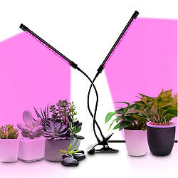 Гнучка фітолампа для рослин 2 гілки, 20 Вт L2 / Світлодіодний фітосвітильник 3 типи світла