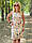 Літнє біле плаття з вишивкою зі 100% льону, розмір S-2XL, фото 2