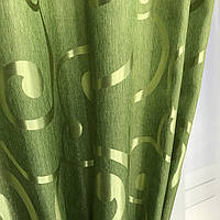 Жаккардовая ткань зеленая, высота 2,8м (С30-4)