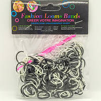 Гумки для плетіння чорно білі 1/2