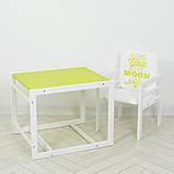 Дерев'яний стілець трансформер для годування трансформер Color Лайм, фото 4