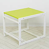 Дерев'яний стілець трансформер для годування трансформер Color Лайм, фото 5