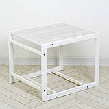 Дерев'яний стілець трансформер для годування Nature Аляска Білий, фото 3