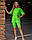 Костюм велосипедки та футболка жіночий оверсайз зелений, фото 3