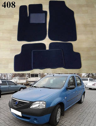 Ворсові килимки на Dacia Logan '04-12, фото 2