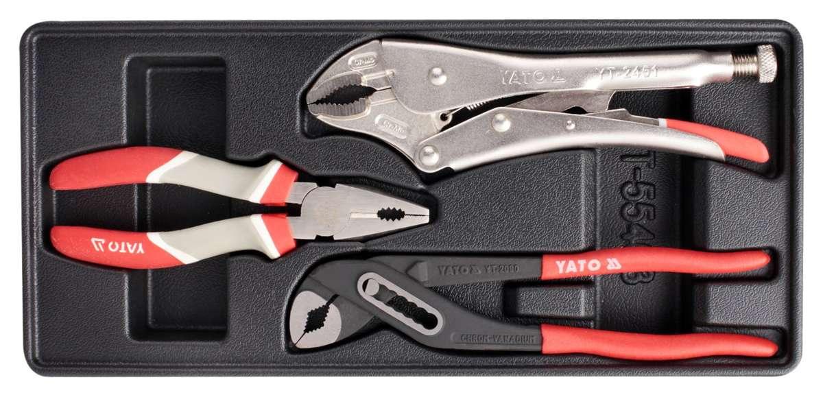 Ложемент з набором Губцевих інструментів 3 шт YATO YT-55463