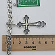 Срібний комплект ланцюг плетіння бісмарк з хрестиком на шию Срібло 925 проби, фото 4