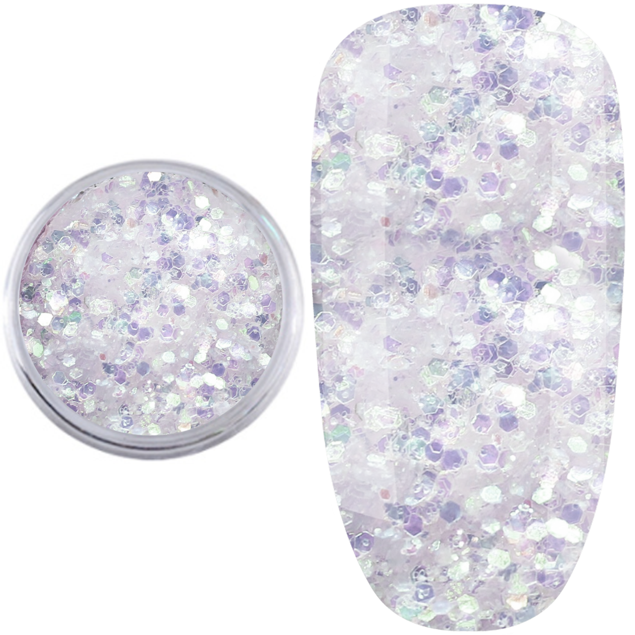 Слюда для декору M-16, білий хамелеон