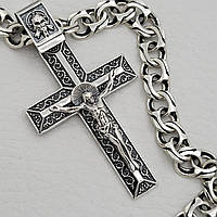 Серебряный комплект цепочка и крест на шею Серебро 925 пробы крестик с распятием и цепочка