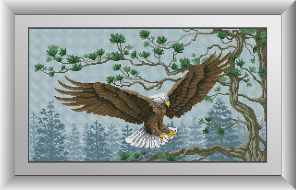 Набір алмазної вишивки Dream Art Орел (повна зашивання, квадратні камені) (DA-30226) 36 х 64 см (Без підрамника)