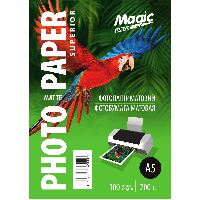 Матовий фотопапір А5 200 г/м² (100 аркушів) Magic Superior Матовий фотопапір А5 для принтера