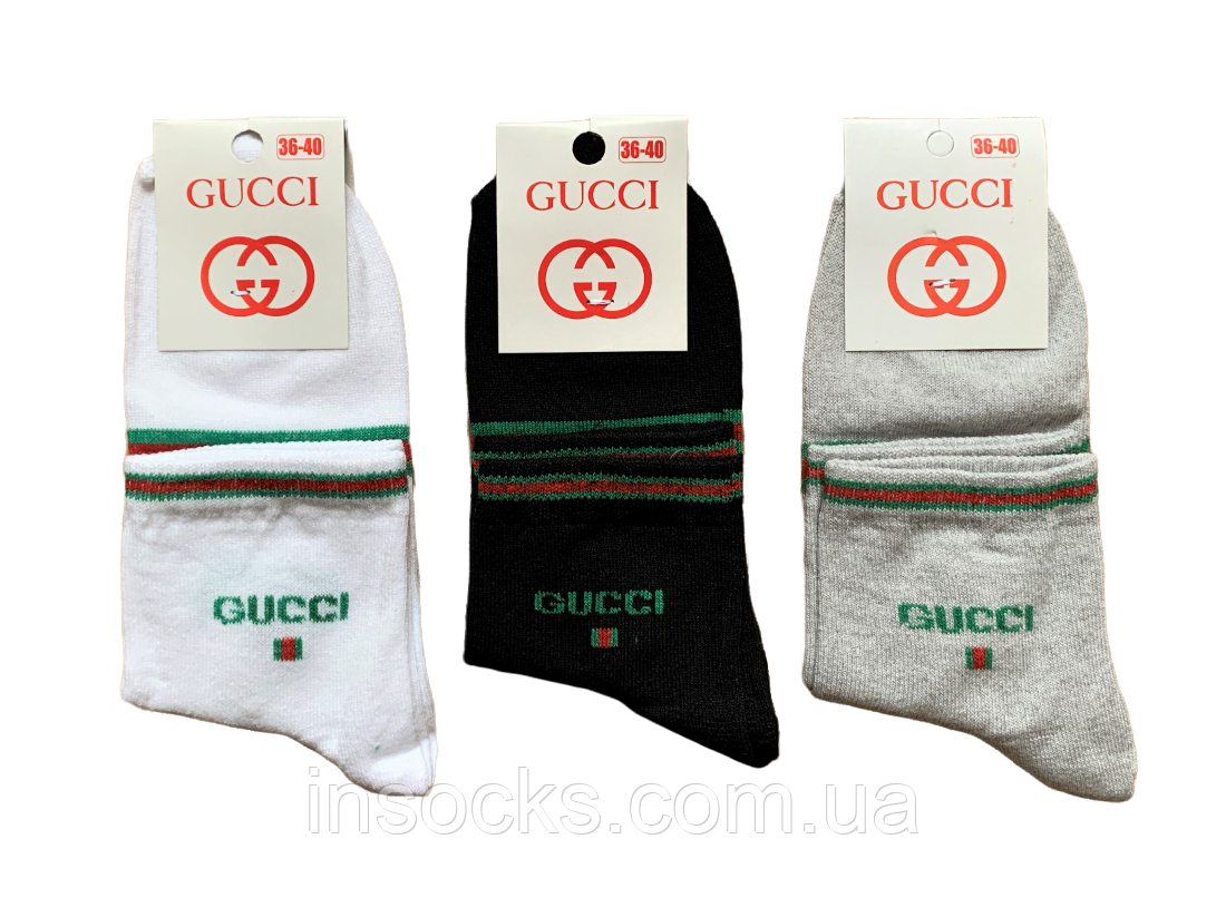 Шкарпетки жіночі "Gucci". Середньої висоти, демісезонні.
