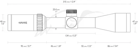 Приціл оптичний Hawke Vantage 3-9x40 сітка Mil Dot, фото 2