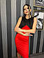 Облягаюче двокольорове плаття без рукавів довжиною міді трендове (р. 42-44) 63PL4222, фото 5