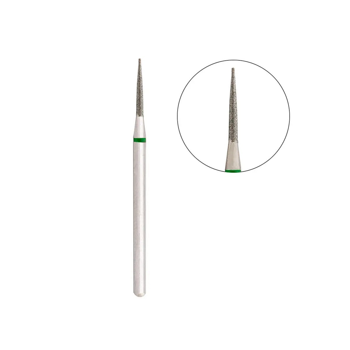 Фреза алмазна голка 93/010З, зелена насічка
