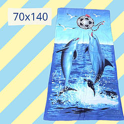 Рушник банний для пляжу з мікрофібри Підводний Світ