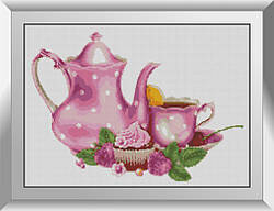 Картина алмазами Dream Art Малиновий чай (DA-31174) 38 x 53 см (Без підрамника)