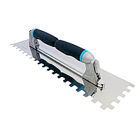 Зубчатый шпатель BIHUI зуб 12 мм с двумя быстросъемными ручками 480х130 мм