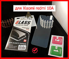 Захисне скло для Xiaomi redmi 10A прозоре, захистка на екранредами 10 а в пакованні, закручений скло redmi 10A