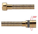 Душовий шланг GAPPO G45-6, 1500 мм, неіржавка сталь, золото, фото 2