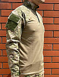 Військова тактична сорочка UBACS ( Убакс оригінал камуфляж) оливія - вставка сітка, фото 2