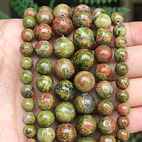 ЯШМА Унакит 8 мм/ довжина нитки 37 см