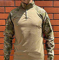 Военная тактическая рубашка UBACS ( Убакс оригинал камуфляж) оливия - вставка сетка