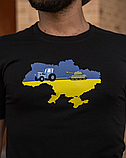 Якісні молодіжні патріотичні футболки для хлопців з Українською символікою чорна, фото 3