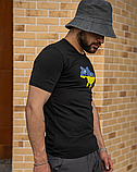 Якісні молодіжні патріотичні футболки для хлопців з Українською символікою чорна, фото 2