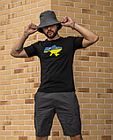 Якісні молодіжні патріотичні футболки для хлопців з Українською символікою чорна, фото 4